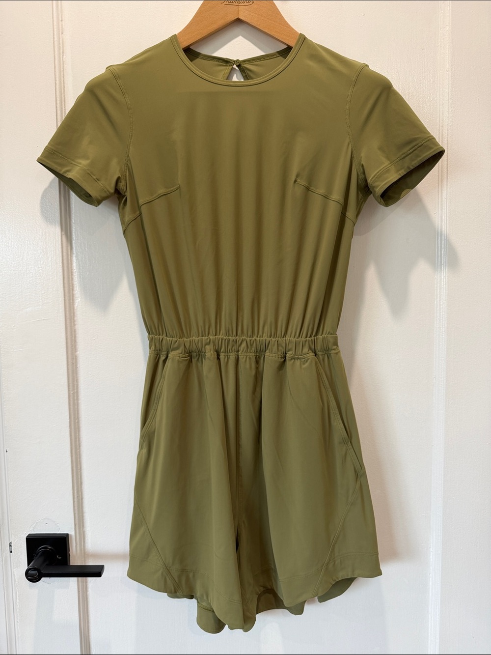 lululemon athletica Olive Green Short Sleeve Romper